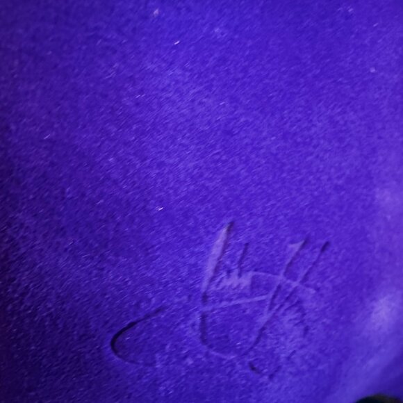 John Fluevog Powerhouse Jyoti Zip-Up Ankle Boots with Heel Sz 9 Royal Blue - Picture 5 of 14